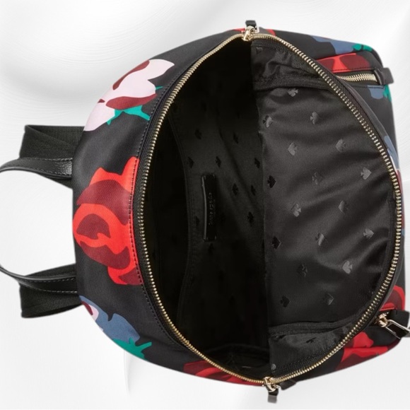 Kate Spade Dawn Bold Roses Medium Backpack - Picture 3 of 7